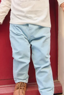 Tartine et Chocolat Pantalon Bleu glacier en velours| Pantalons - Jeans