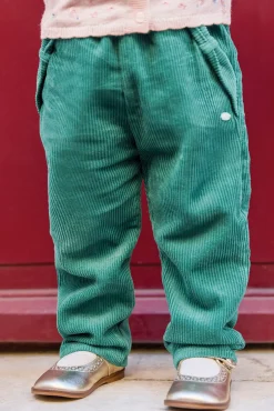 Tartine et Chocolat Pantalon Emeraude velours nœud| Pantalons - Shorts