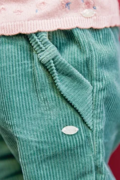Tartine et Chocolat Pantalon Emeraude velours nœud| Pantalons - Shorts