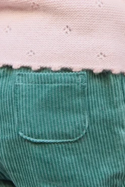 Tartine et Chocolat Pantalon Emeraude velours nœud| Pantalons - Shorts