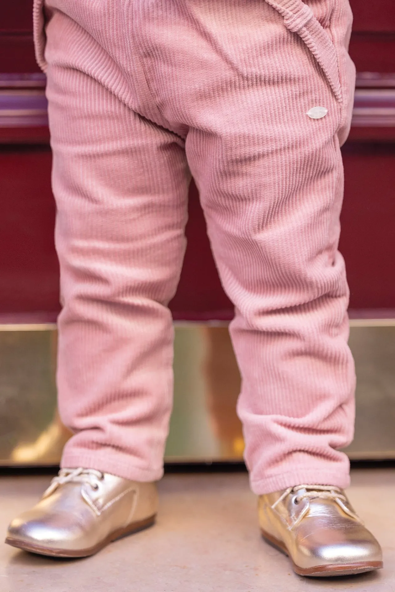 Tartine et Chocolat Pantalon Myosotis velours nœud| Pantalons - Shorts