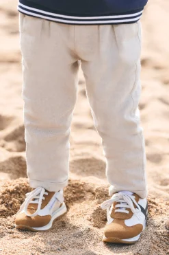 Tartine et Chocolat Pantalon Greige chiné en flanelle| Pantalons - Jeans