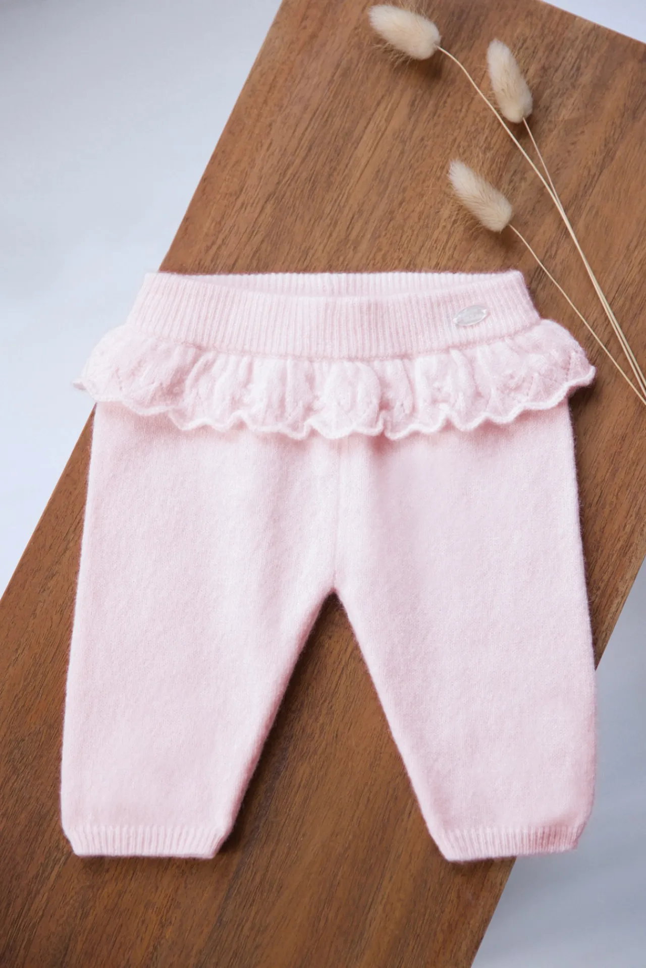 Tartine et Chocolat Pantalon Rose pâle avec jeux de volants| Pantalons - Leggings