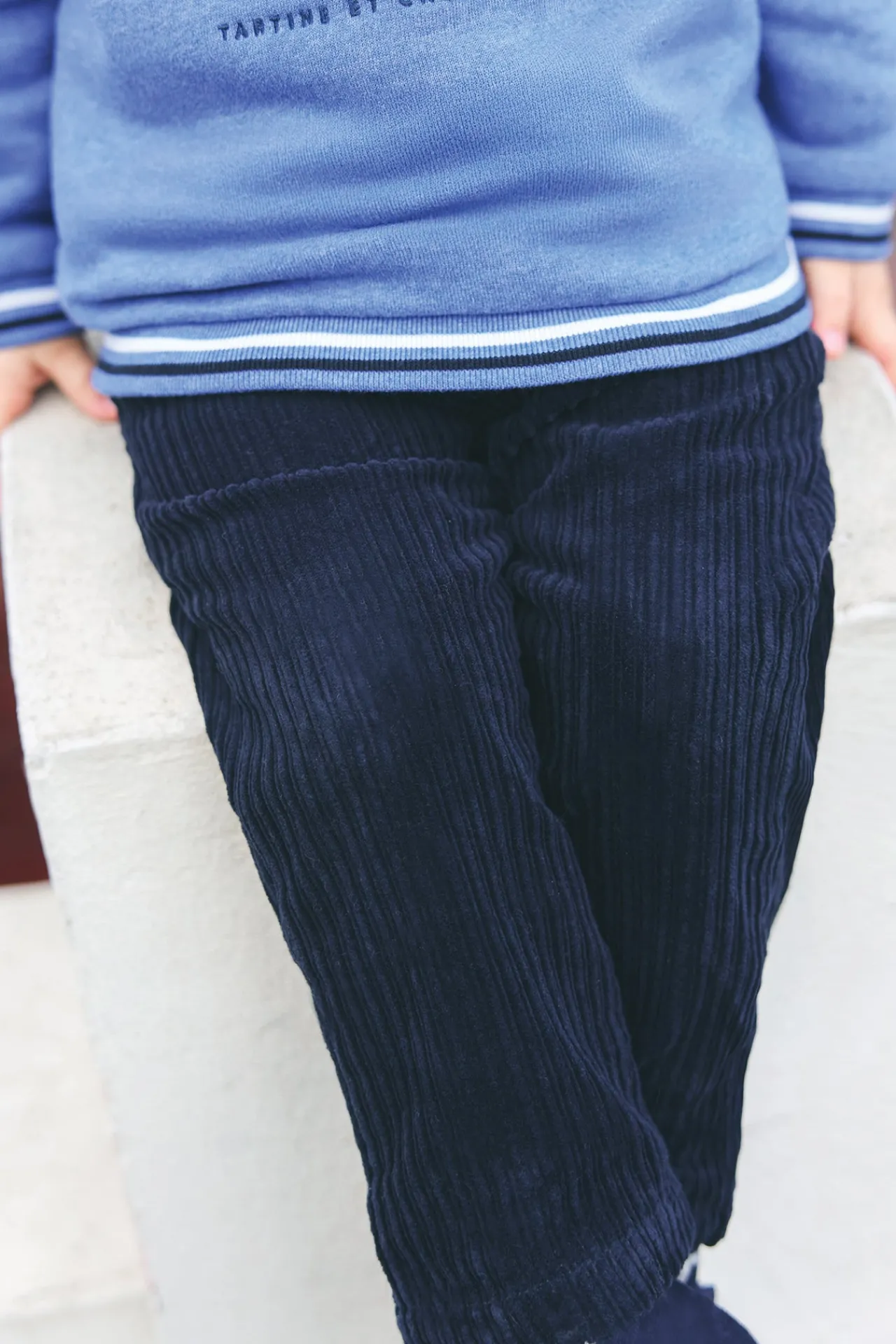 Tartine et Chocolat Pantalon Marine en velours| Pantalons - Jeans