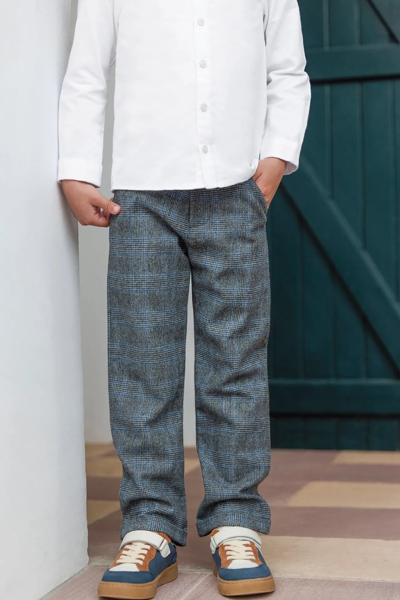 Tartine et Chocolat Pantalon Gris chiné à carreaux|Enfant Pantalons - Shorts
