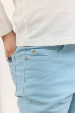 Tartine et Chocolat Pantalon Bleu glacier en velours|Enfant Pantalons - Shorts