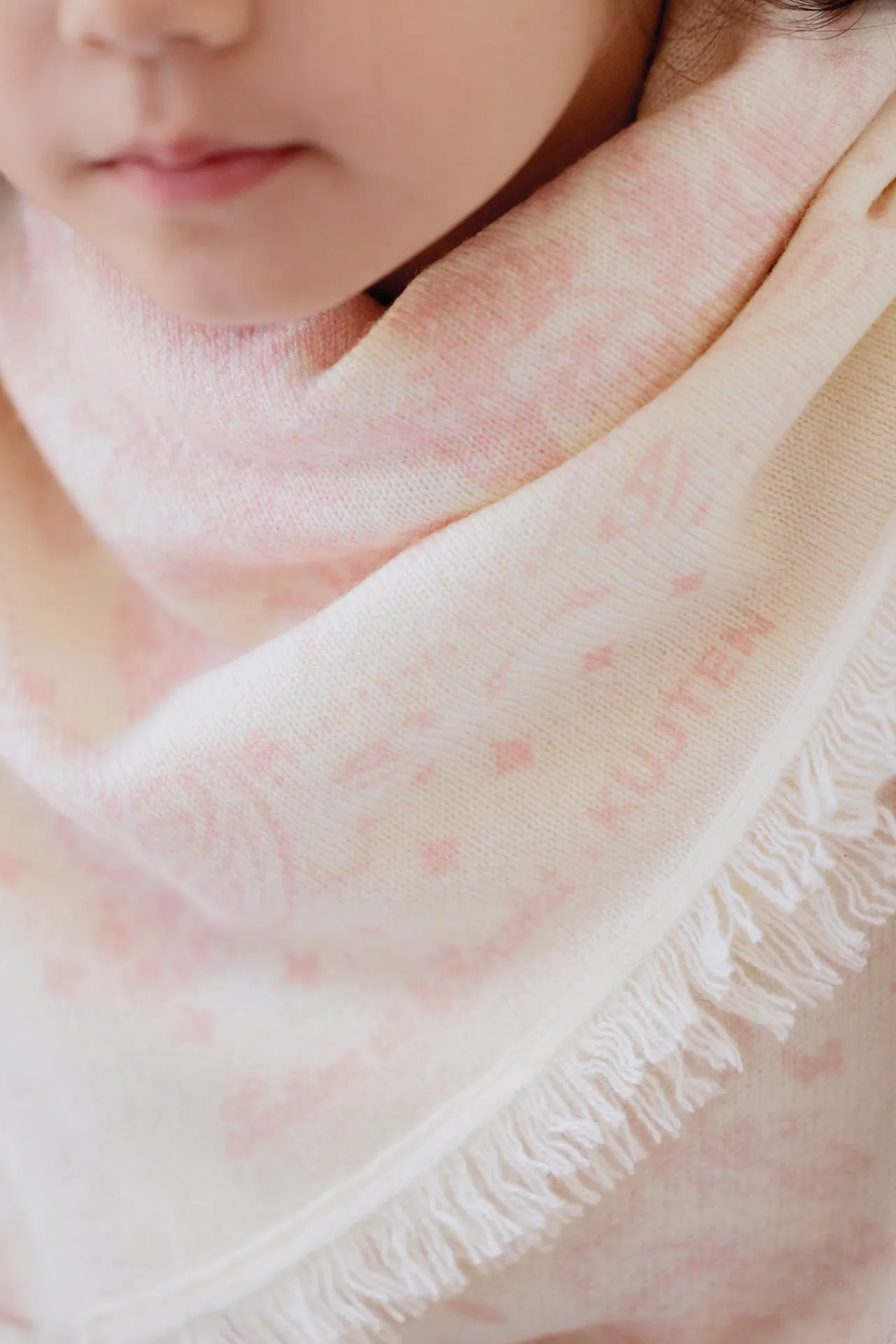 Tartine et Chocolat Petit Foulard Rose pâle Kujten x|Enfant Accessoires
