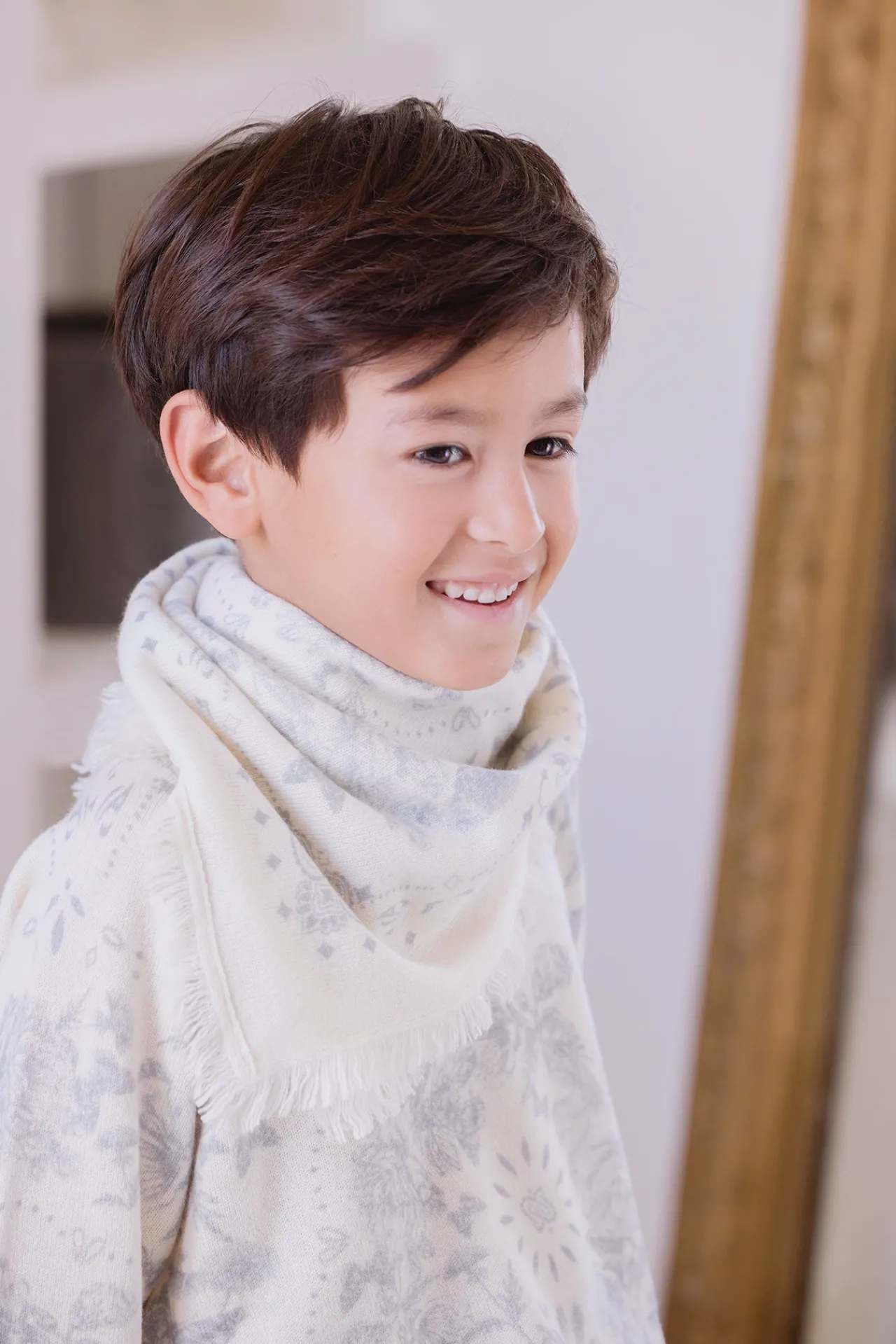Tartine et Chocolat Petit Foulard Gris clair Kujten x|Enfant Accessoires|Accessoires