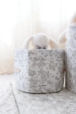 Tartine et Chocolat Petite panière toile de jouy gris Mèzamé x| Toile De Jouy Gris