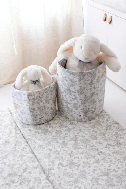 Tartine et Chocolat Petite panière toile de jouy gris Mèzamé x| Toile De Jouy Gris