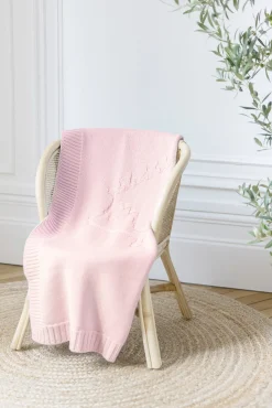 Tartine et Chocolat Plaid Laine Hérisson rose pâle| Plaids