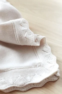 Tartine et Chocolat Plaid laine Mérinos Ecru| Plaids