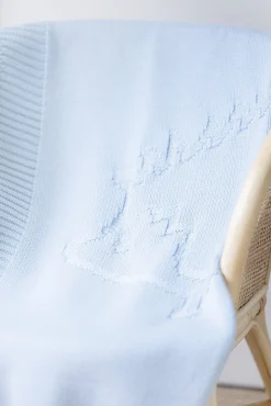 Tartine et Chocolat Plaid Laine Hérisson bleu ciel| Plaids