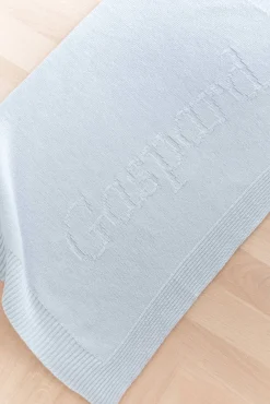 Tartine et Chocolat Plaid personnalisé Cachemire bleu ciel| Cadeaux Personnalisés|Plaids