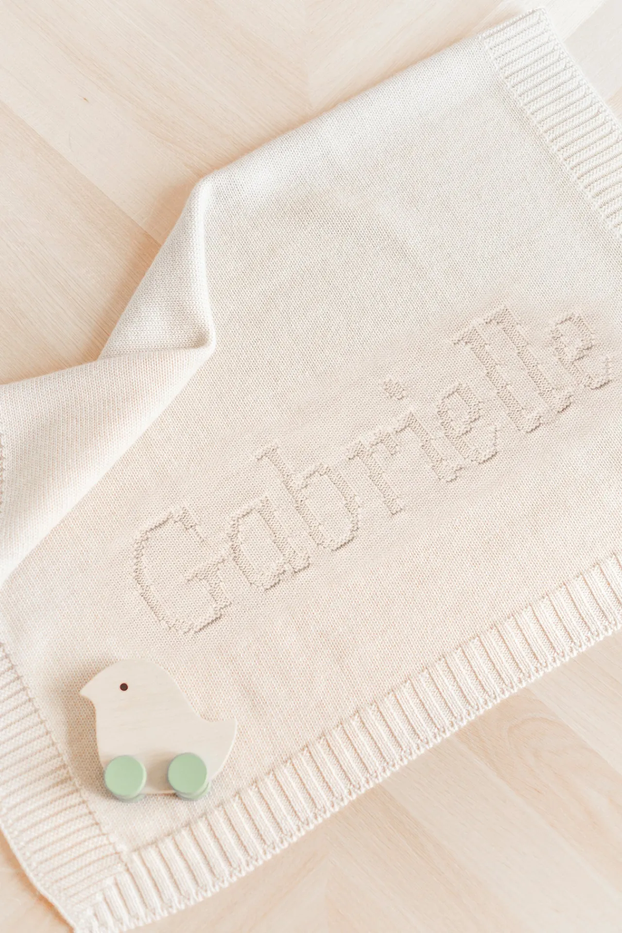 Tartine et Chocolat Plaid personnalisé Laine beige| Cadeaux Personnalisés|Plaids