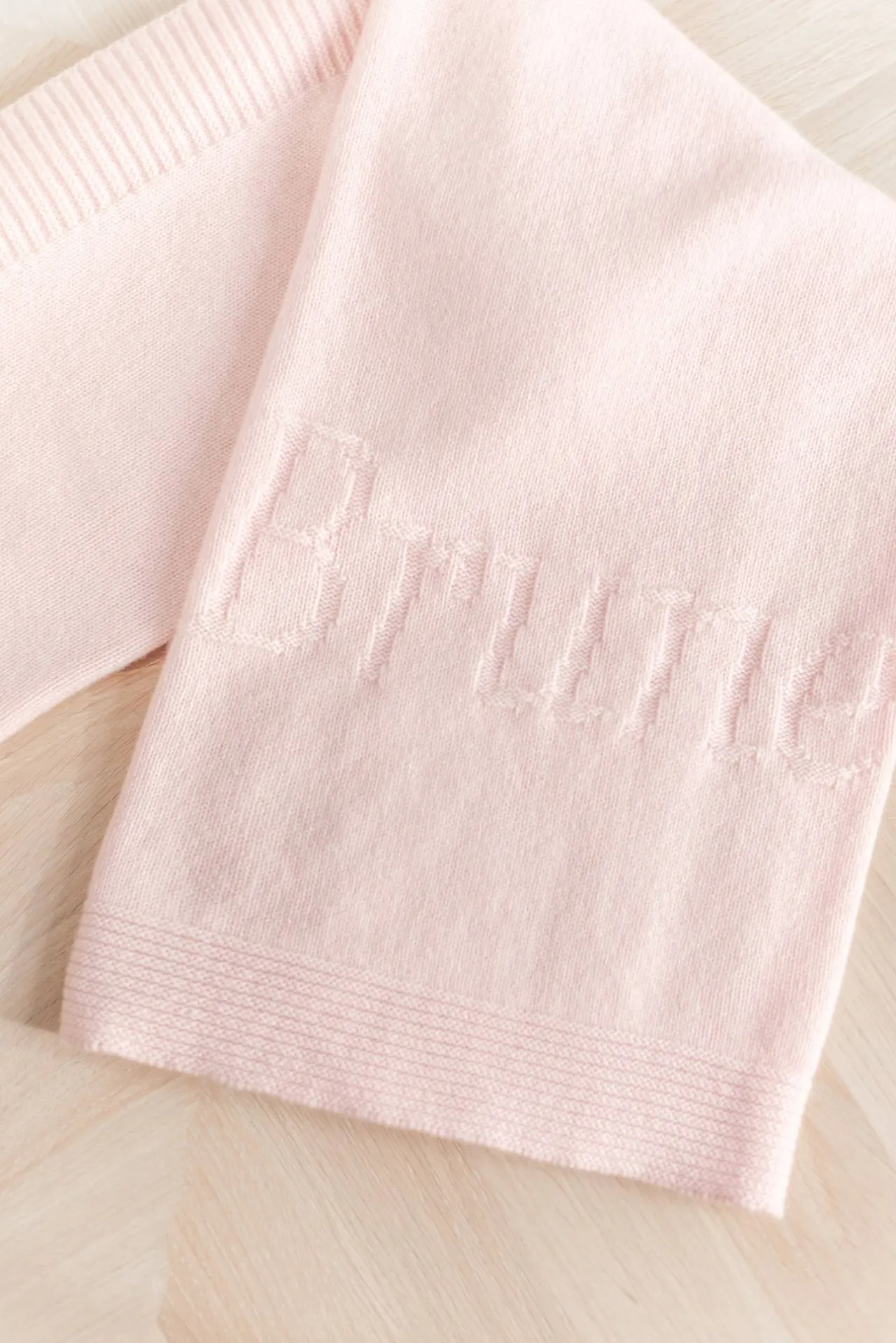 Tartine et Chocolat Plaid personnalisé Cachemire rose pâle| Cadeaux Personnalisés|Plaids