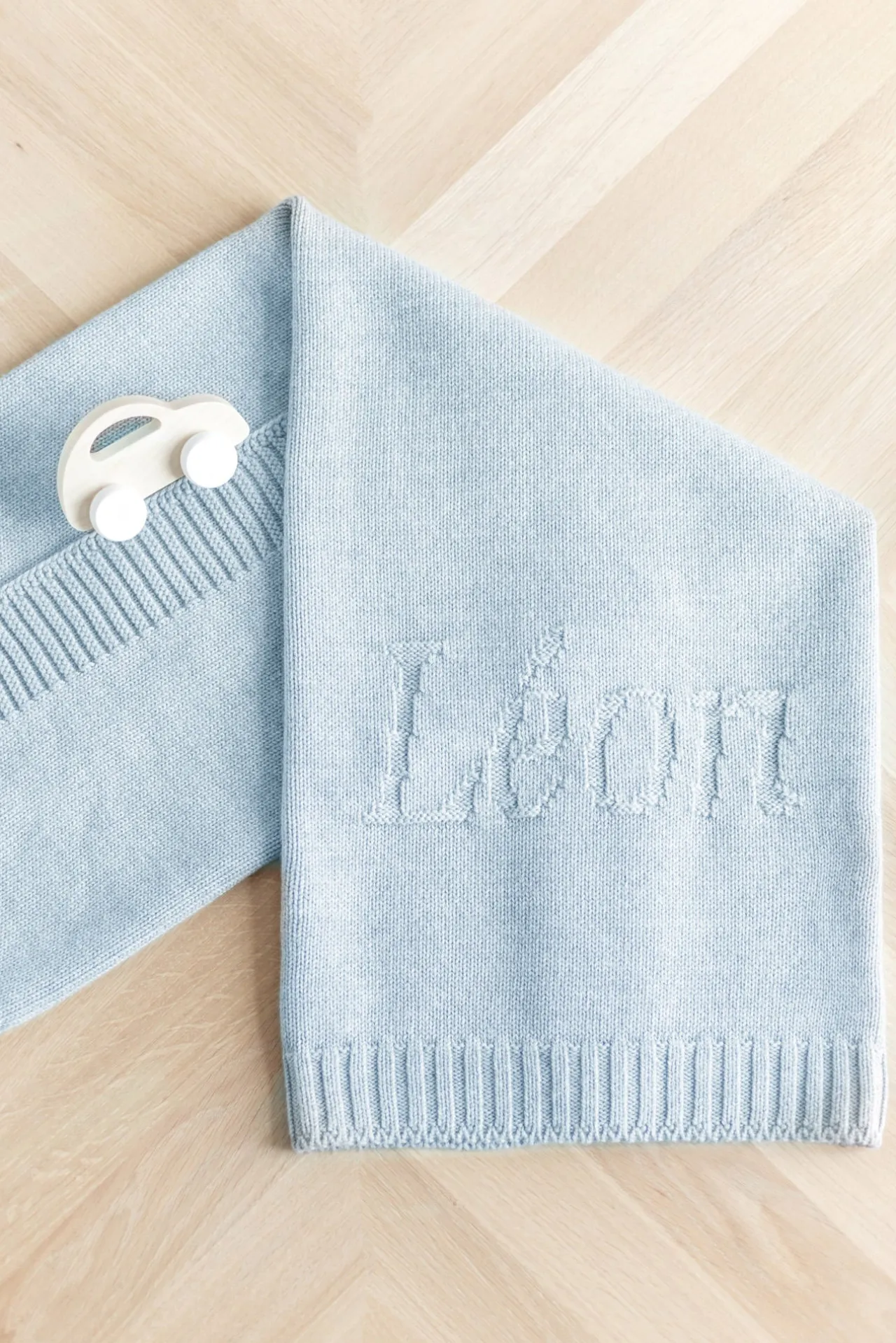 Tartine et Chocolat Plaid personnalisé Laine bleu ciel| Plaids|Cadeaux Personnalisés