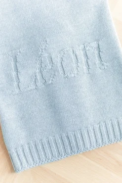 Tartine et Chocolat Plaid personnalisé Laine bleu ciel| Plaids|Cadeaux Personnalisés