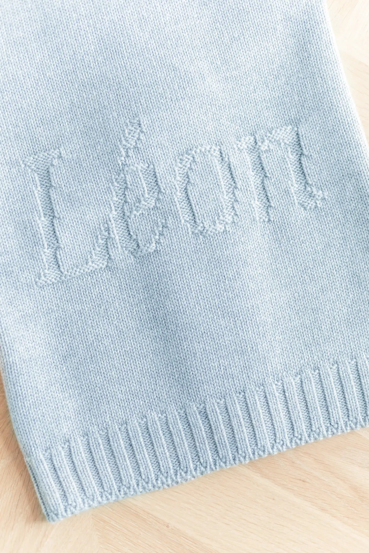 Tartine et Chocolat Plaid personnalisé Laine bleu ciel| Plaids|Cadeaux Personnalisés