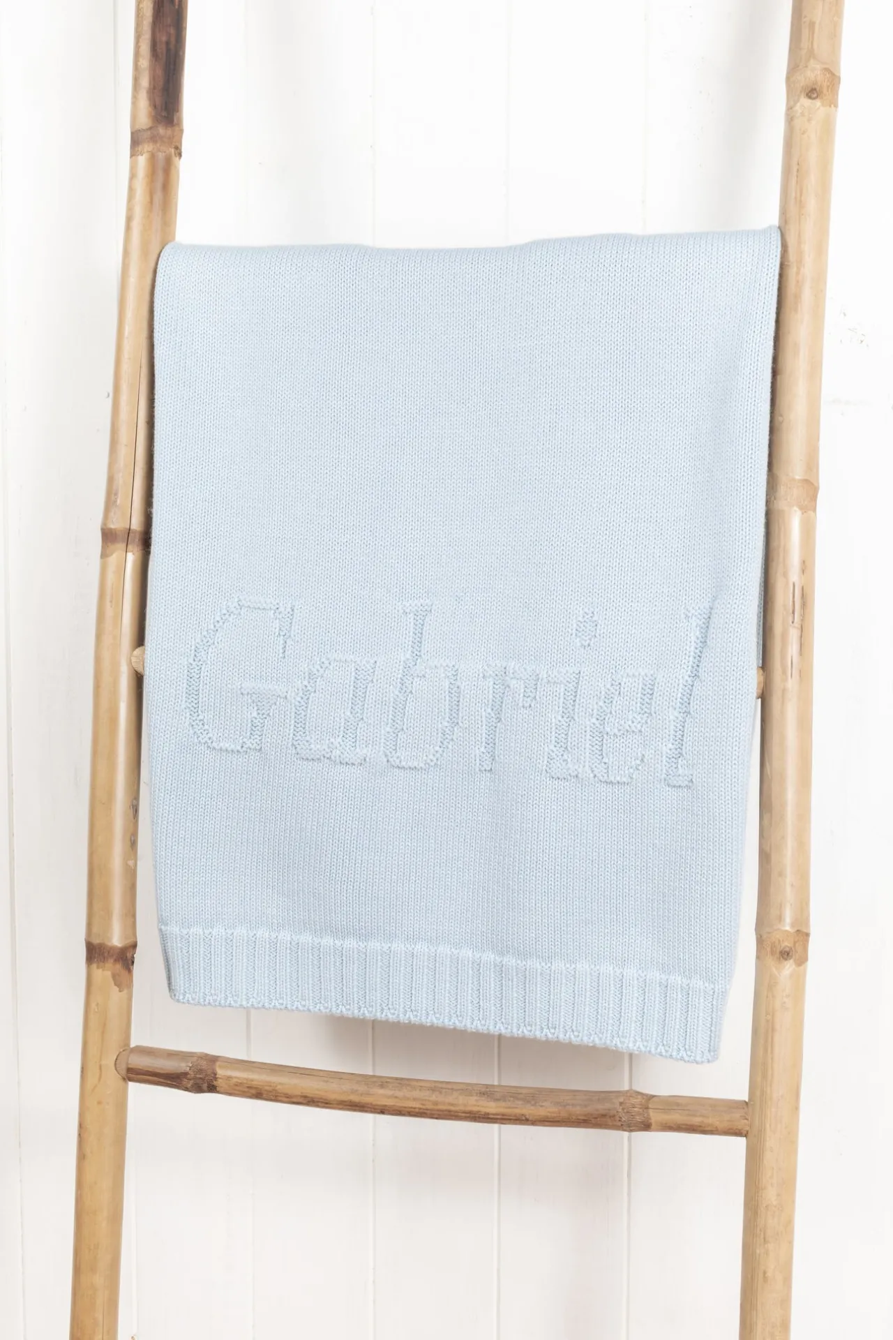 Tartine et Chocolat Plaid personnalisé Laine bleu ciel| Plaids|Cadeaux Personnalisés