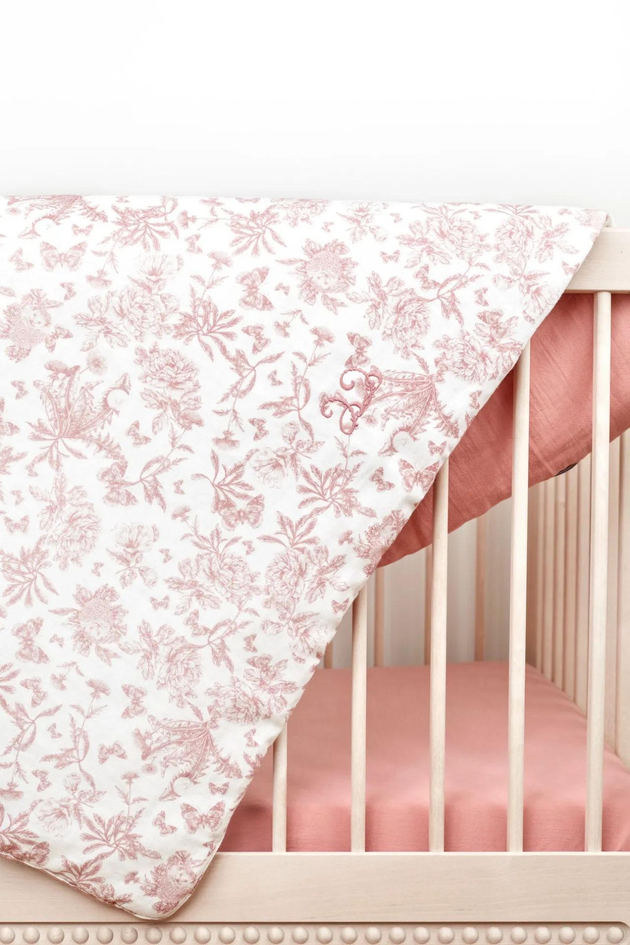 Tartine et Chocolat Plaid réversible Imprimé inspiration Toile de Jouy| Toile De Jouy Rose|Plaids