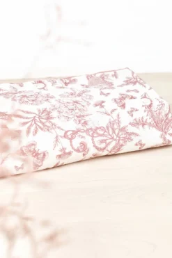 Tartine et Chocolat Plaid réversible Imprimé inspiration Toile de Jouy| Toile De Jouy Rose|Plaids
