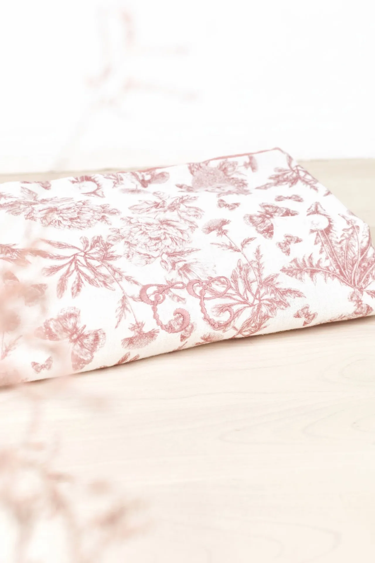Tartine et Chocolat Plaid réversible Imprimé inspiration Toile de Jouy| Toile De Jouy Rose|Plaids