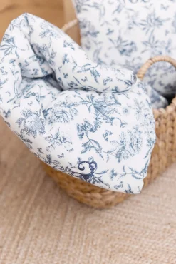 Tartine et Chocolat Plaid réversible Imprimé inspiration toile de jouy bleu| Toile De Jouy Bleu|Plaids