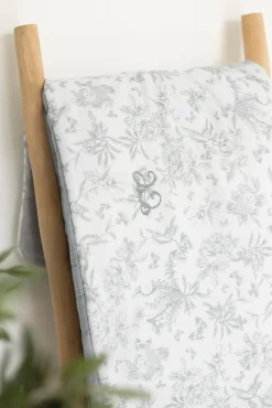 Tartine et Chocolat Plaid réversible Imprimé inspiration toile de jouy gris| Toile De Jouy Gris|Plaids
