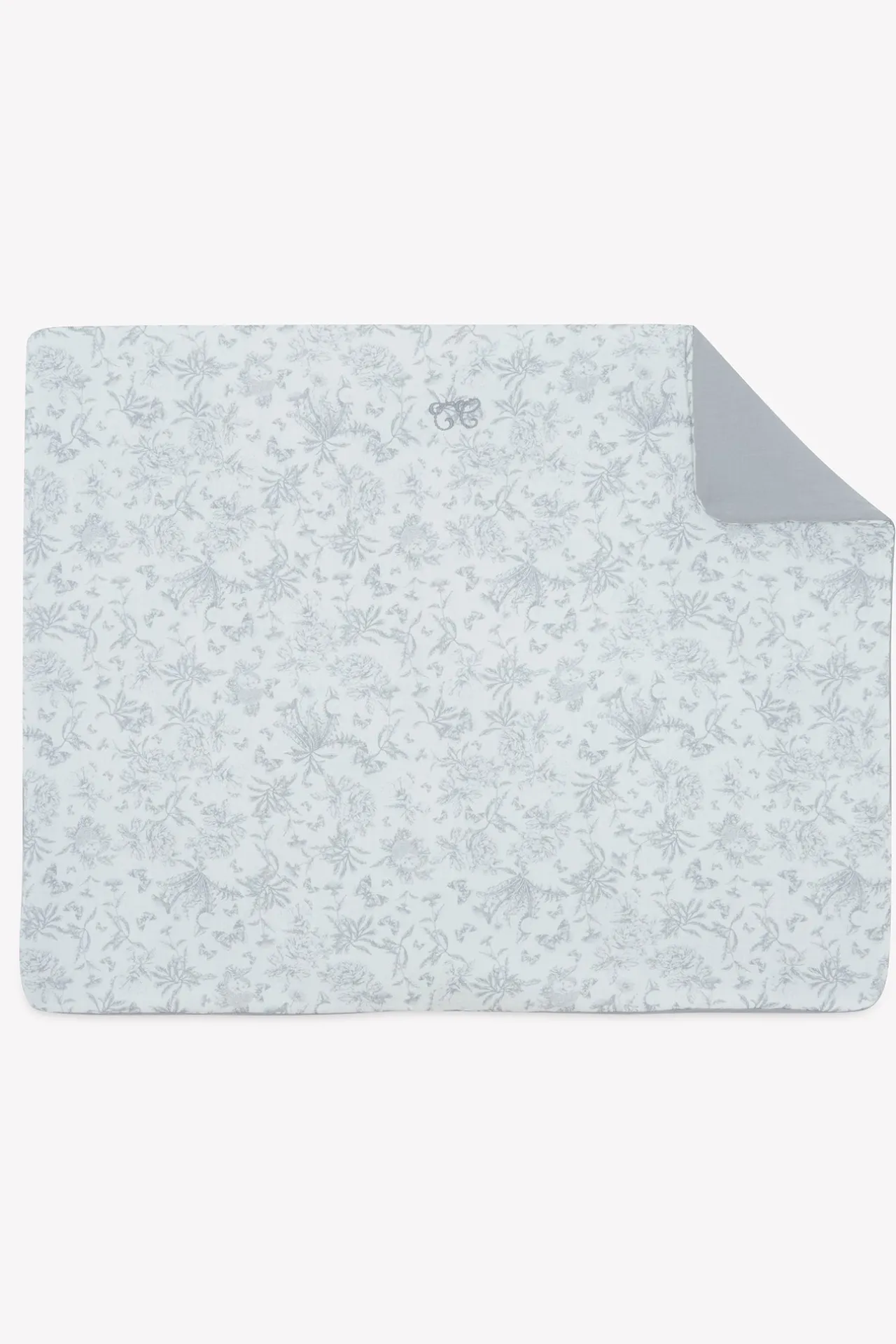 Tartine et Chocolat Plaid réversible Imprimé inspiration toile de jouy gris| Toile De Jouy Gris|Plaids