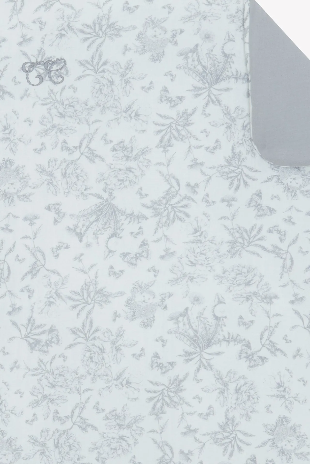 Tartine et Chocolat Plaid réversible Imprimé inspiration toile de jouy gris| Toile De Jouy Gris|Plaids