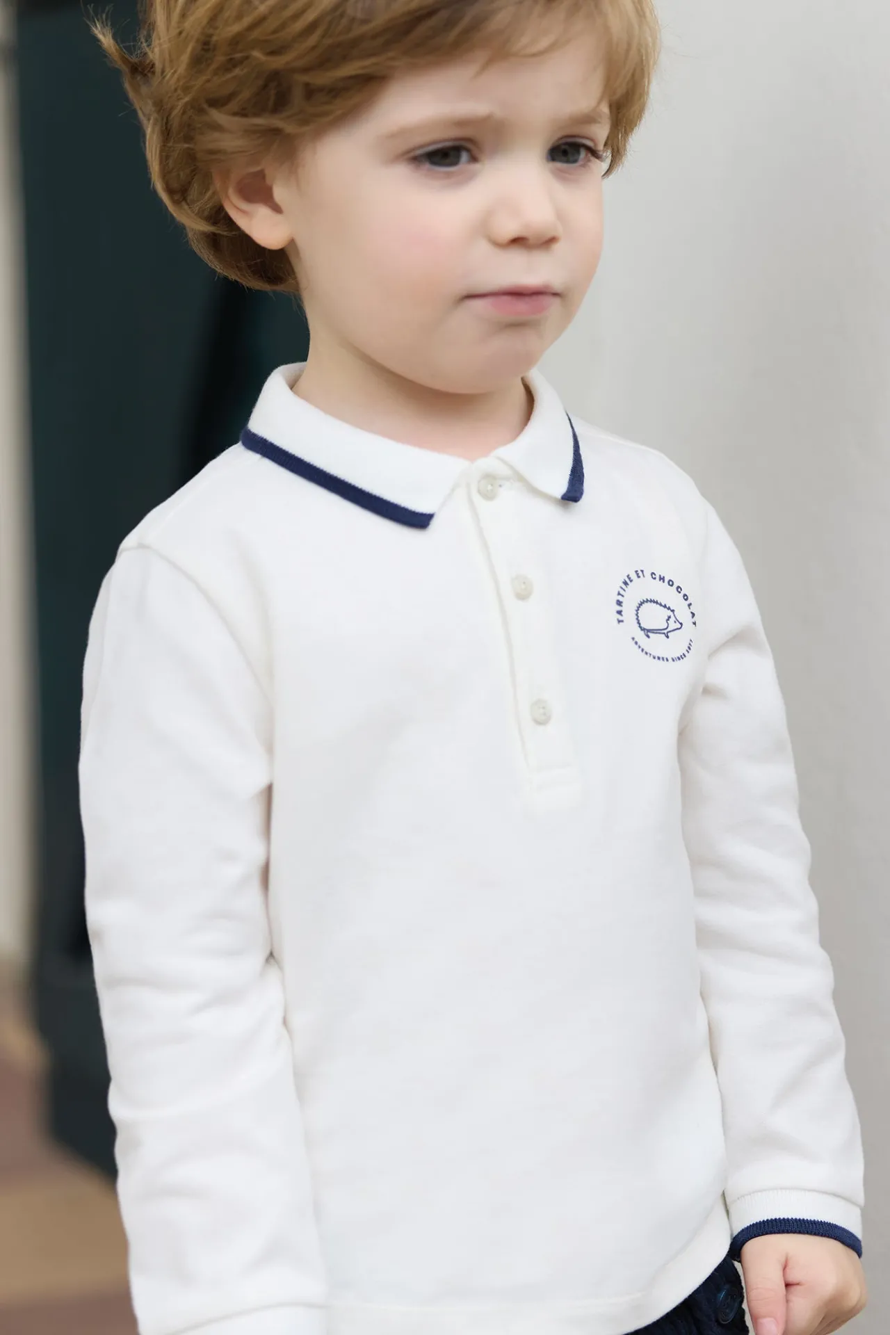 Tartine et Chocolat Polo Ecru liseré marine| T-Shirts - Polos