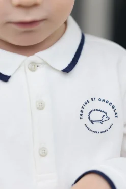 Tartine et Chocolat Polo Ecru liseré marine| T-Shirts - Polos