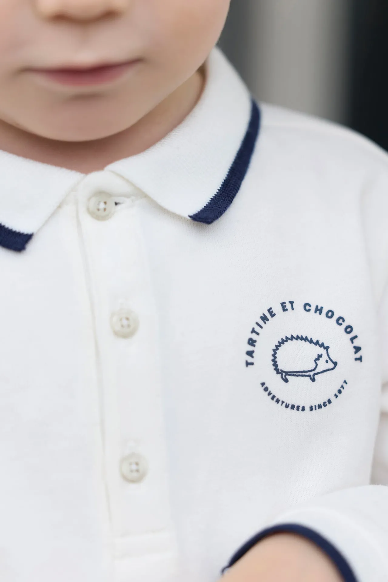 Tartine et Chocolat Polo Ecru liseré marine| T-Shirts - Polos