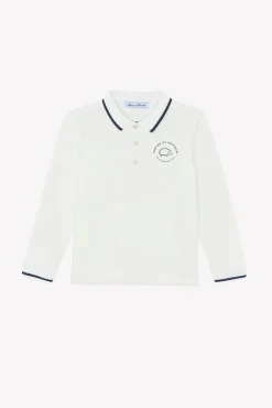 Tartine et Chocolat Polo Ecru écusson hérisson|Enfant T-Shirts - Polos