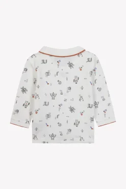 Tartine et Chocolat Polo Rouille illustration robots| T-Shirts - Polos