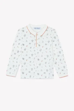 Tartine et Chocolat Polo Rouille illustration robots|Enfant T-Shirts - Polos