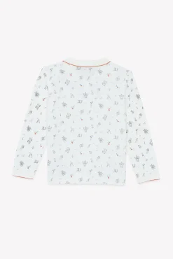 Tartine et Chocolat Polo Rouille illustration robots|Enfant T-Shirts - Polos