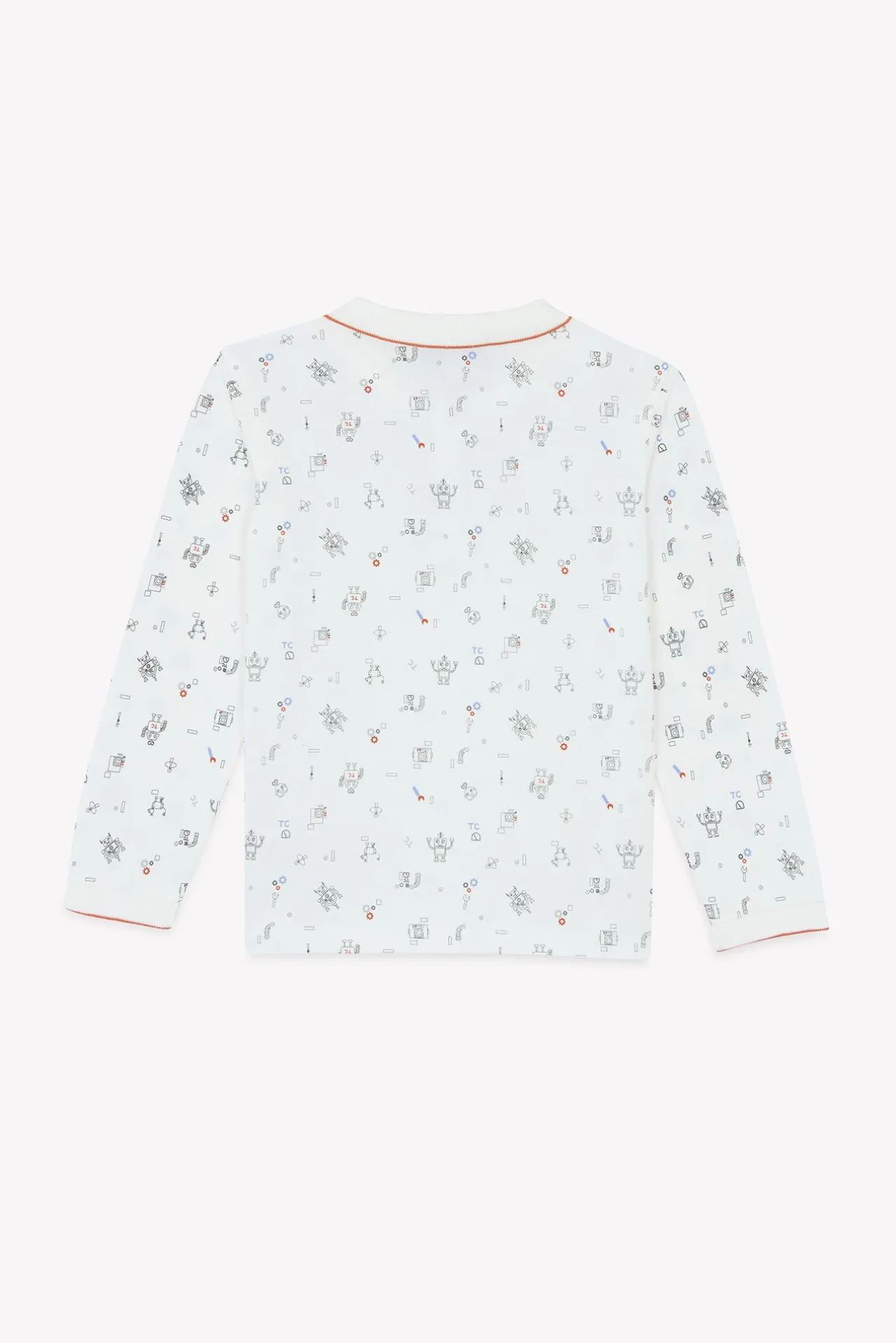 Tartine et Chocolat Polo Rouille illustration robots|Enfant T-Shirts - Polos