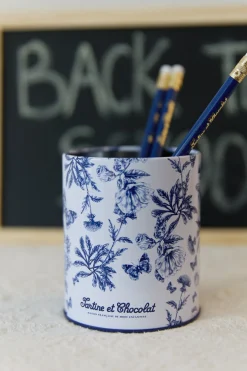 Tartine et Chocolat Pot à crayons Bleu imprimé inspiration Toile de Jouy| Accessoires|Accessoires