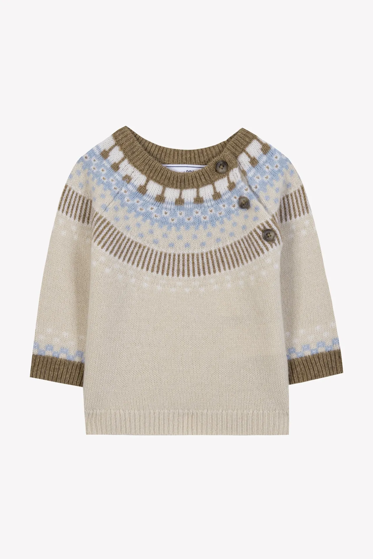 Tartine et Chocolat Pull Beige chiné motif jacquard| Pulls - Gilets - Sweats