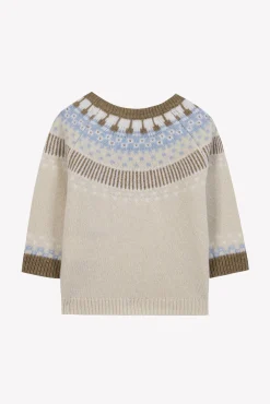 Tartine et Chocolat Pull Beige chiné motif jacquard| Pulls - Gilets - Sweats