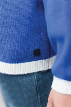 Tartine et Chocolat Pull Bleu électrique motif jacquard|Enfant Pulls - Gilets - Sweats