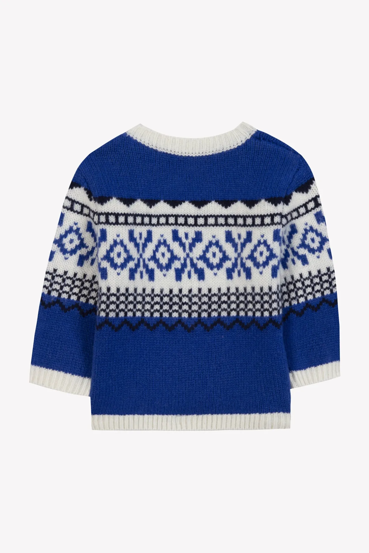 Tartine et Chocolat Pull Bleu électrique motif jacquard| Pulls - Gilets - Sweats