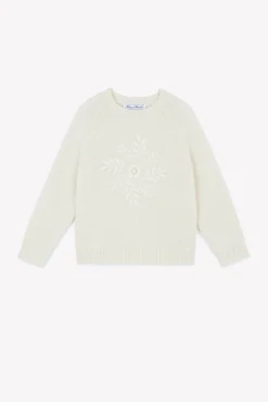 Tartine et Chocolat Pull Ecru illustration flocon|Enfant Cardigans - Pulls - Sweats