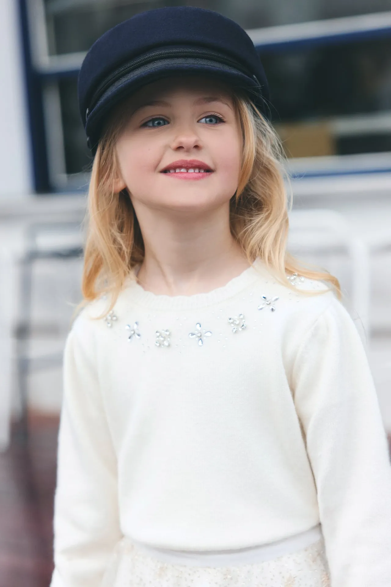 Tartine et Chocolat Pull Ecru paillettes|Enfant Cardigans - Pulls - Sweats