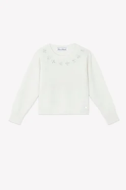 Tartine et Chocolat Pull Ecru paillettes|Enfant Cardigans - Pulls - Sweats