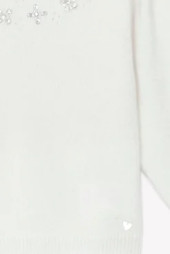 Tartine et Chocolat Pull Ecru paillettes|Enfant Cardigans - Pulls - Sweats
