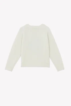 Tartine et Chocolat Pull Ecru broderie casse noisette|Enfant Cardigans - Pulls - Sweats
