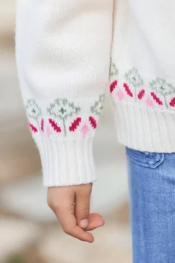 Tartine et Chocolat Pull Ecru motif jacquard|Enfant Cardigans - Pulls - Sweats